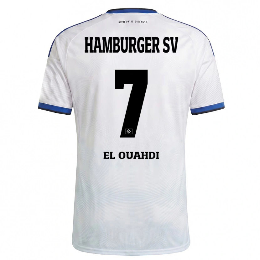 Danxen Dames Zakaria El Ouahdi #7 Wit Zwart Blauw Thuisshirt Thuistenue 2026/27 T-Shirt