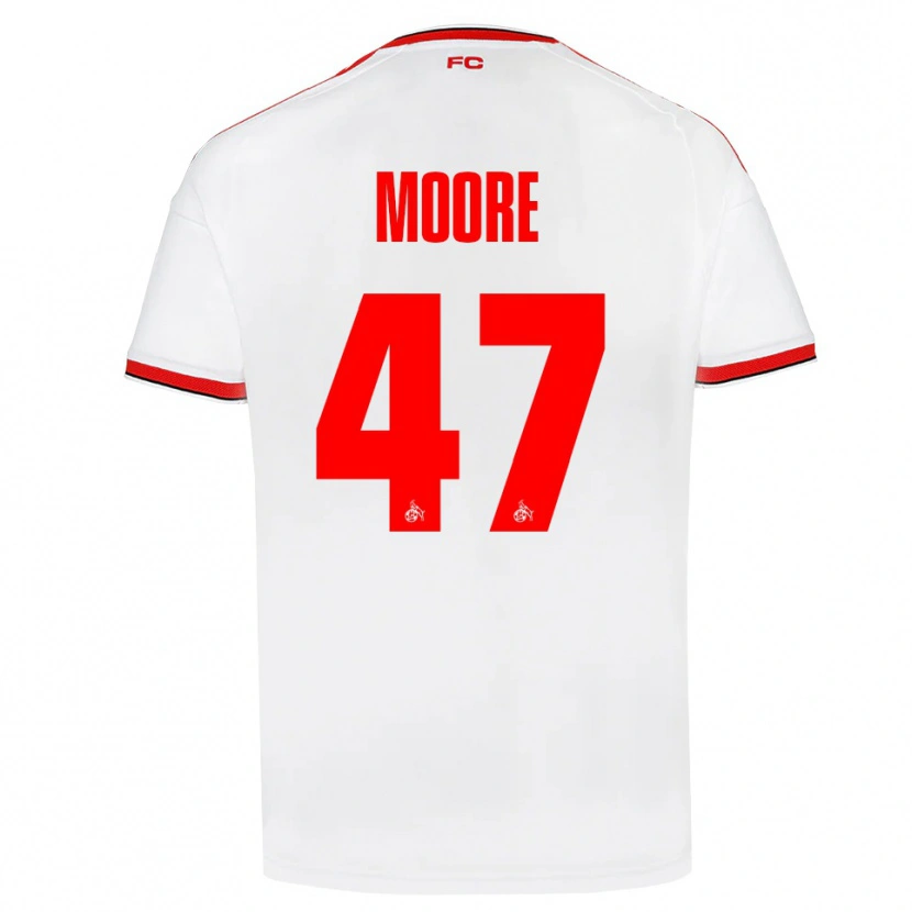 Danxen Dames Mikey Moore #47 Wit Rood Zwart Thuisshirt Thuistenue 2026/27 T-Shirt