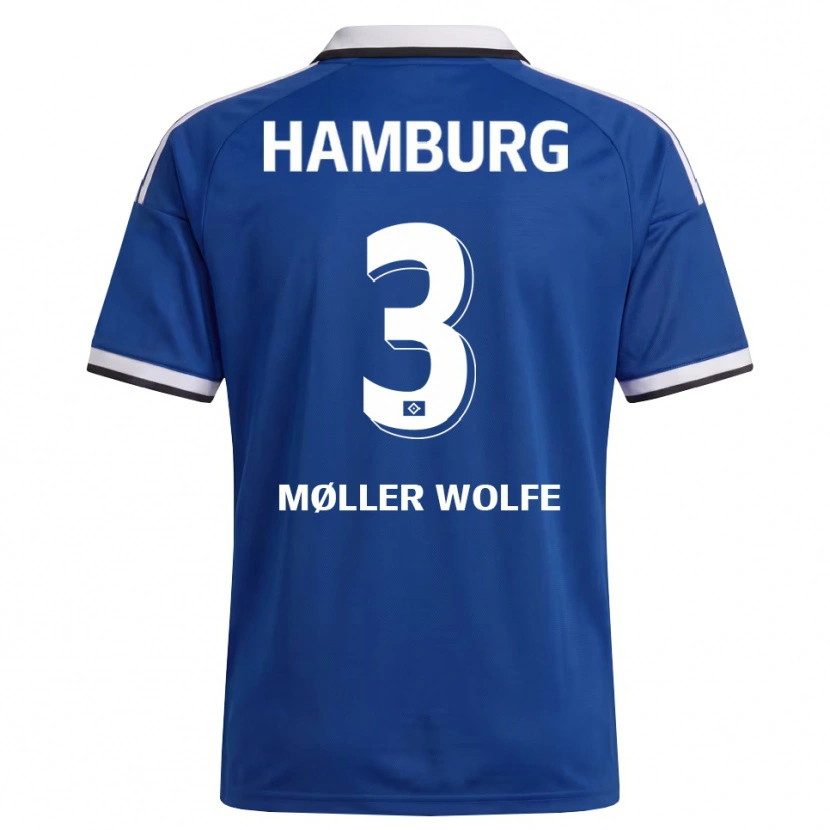 Danxen Dames David Møller Wolfe #3 Wit Blauw Uitshirt Uittenue 2026/27 T-Shirt