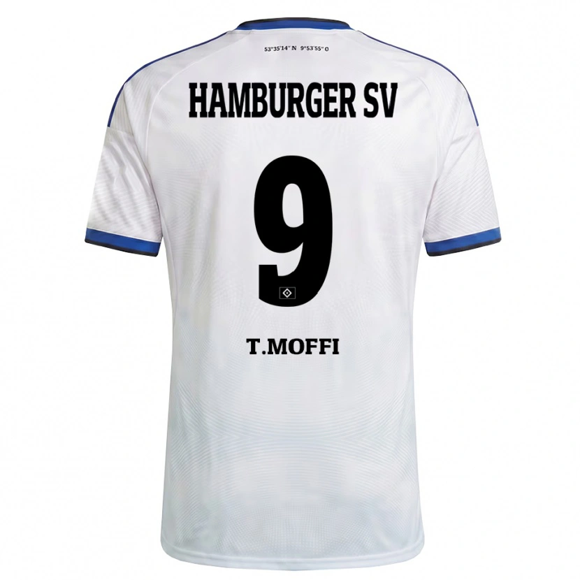 Danxen Dames Terem Moffi #9 Wit Zwart Blauw Thuisshirt Thuistenue 2026/27 T-Shirt