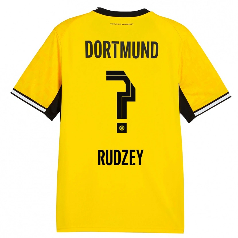 Danxen Dames Nazariy Rudzey #0 Geel Zwart Wit Thuisshirt Thuistenue 2026/27 T-Shirt