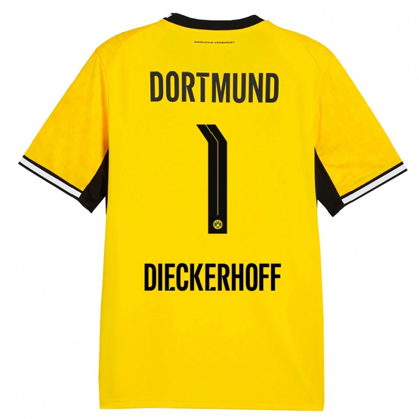 Danxen Dames Max Dieckerhoff #1 Geel Zwart Wit Thuisshirt Thuistenue 2026/27 T-Shirt