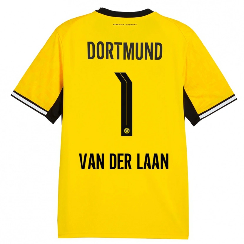 Danxen Dames Laura Van Der Laan #1 Geel Zwart Wit Thuisshirt Thuistenue 2026/27 T-Shirt