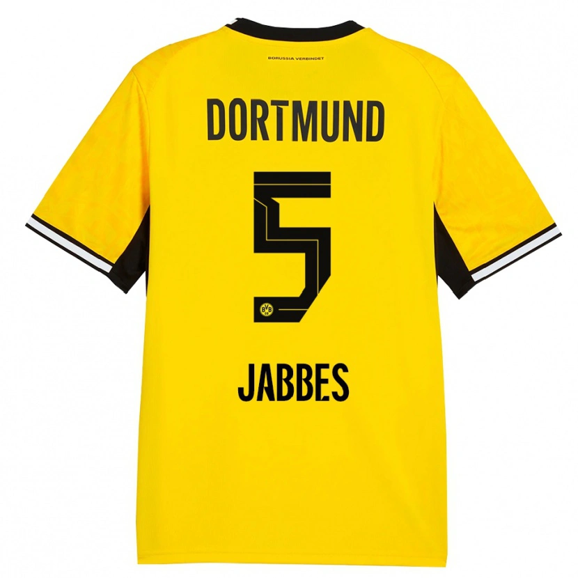 Danxen Dames Jasmin Jabbes #5 Geel Zwart Wit Thuisshirt Thuistenue 2026/27 T-Shirt