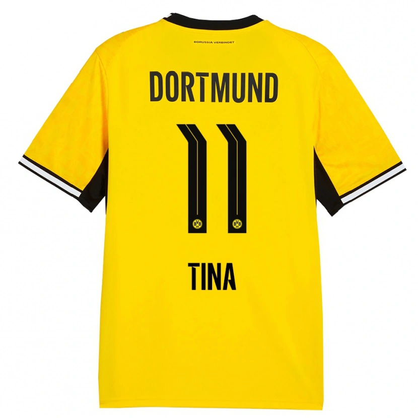 Danxen Dames Abdulla Tina #11 Geel Zwart Wit Thuisshirt Thuistenue 2026/27 T-Shirt