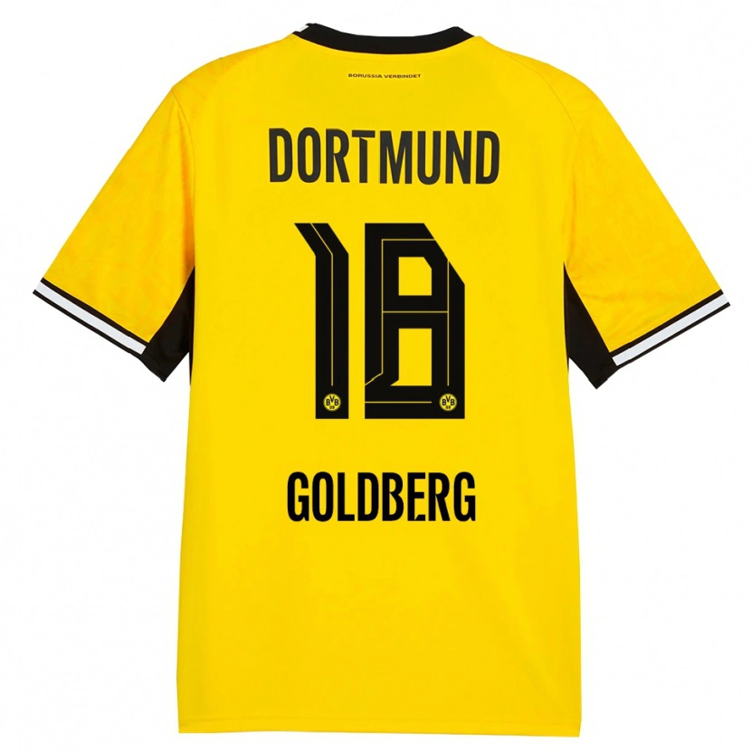 Danxen Dames Niclas Goldberg #18 Geel Zwart Wit Thuisshirt Thuistenue 2026/27 T-Shirt