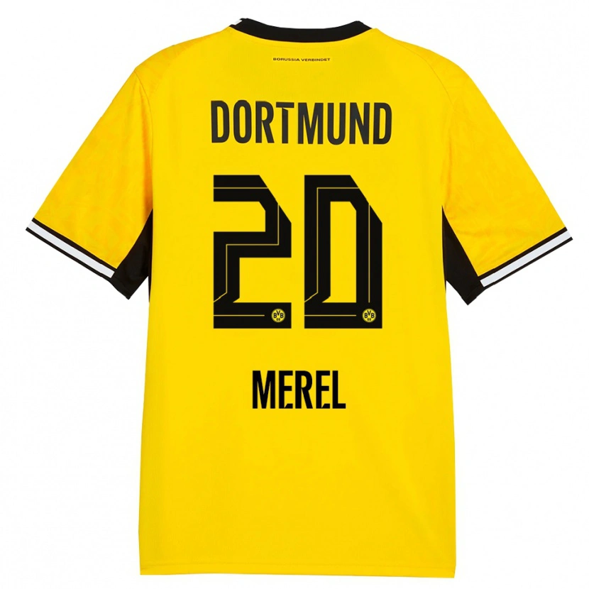 Danxen Dames Freriks Merel #20 Geel Zwart Wit Thuisshirt Thuistenue 2026/27 T-Shirt