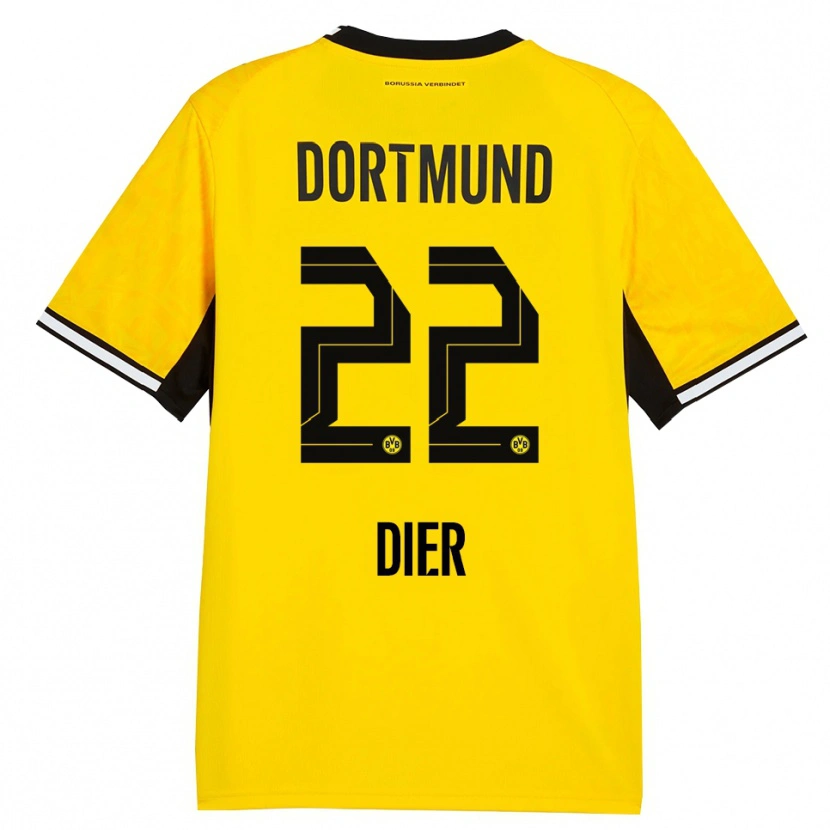 Danxen Dames Henrik Dier #22 Geel Zwart Wit Thuisshirt Thuistenue 2026/27 T-Shirt