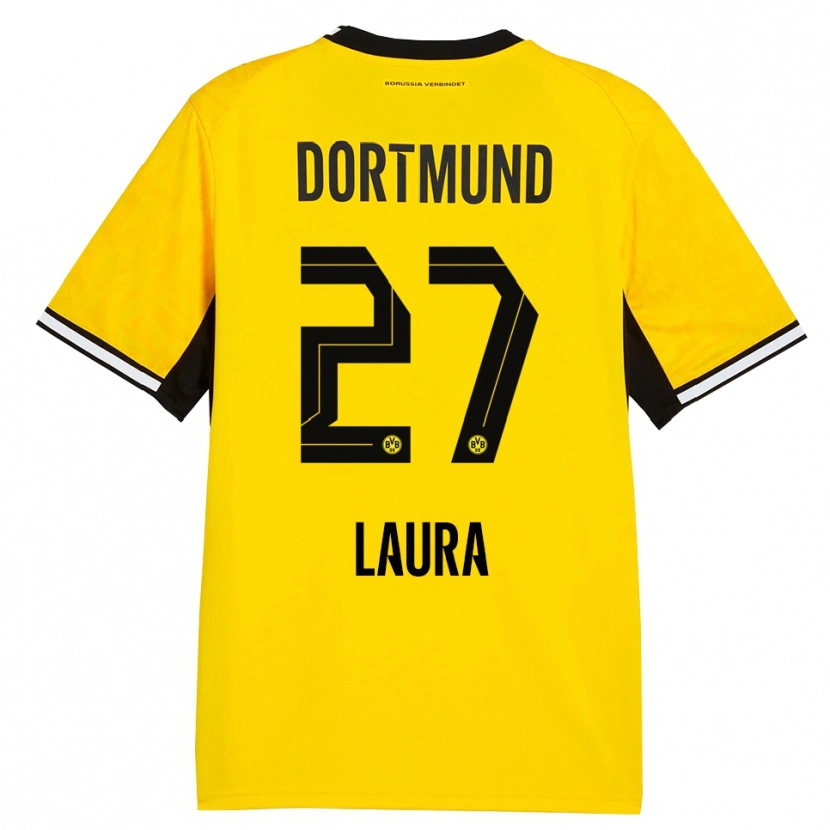Danxen Dames Van Der Heijden Laura #27 Geel Zwart Wit Thuisshirt Thuistenue 2026/27 T-Shirt