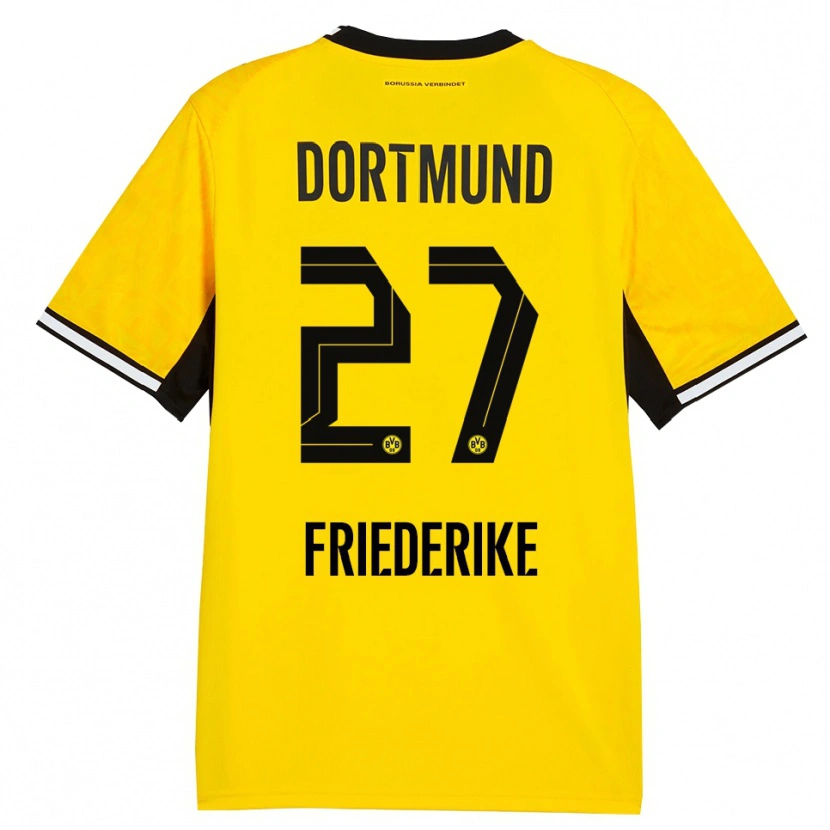 Danxen Dames Burczik Friederike #27 Geel Zwart Wit Thuisshirt Thuistenue 2026/27 T-Shirt