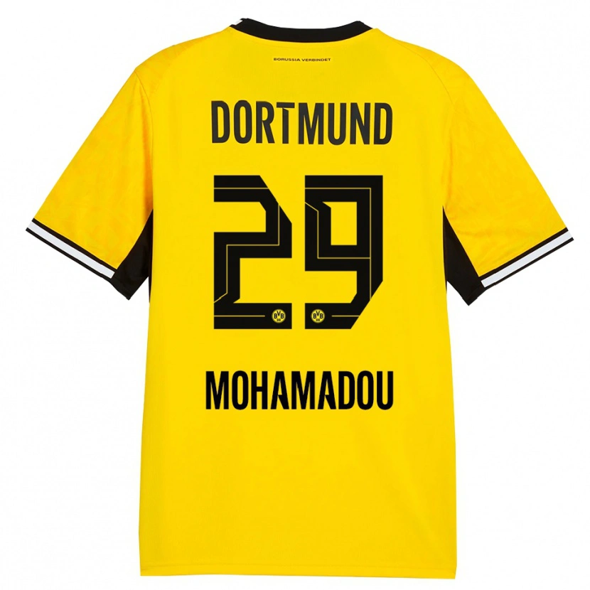 Danxen Dames Hamzath Mohamadou #29 Geel Zwart Wit Thuisshirt Thuistenue 2026/27 T-Shirt
