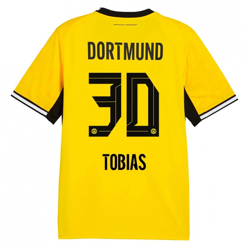 Danxen Dames Vogt Tobias #30 Geel Zwart Wit Thuisshirt Thuistenue 2026/27 T-Shirt