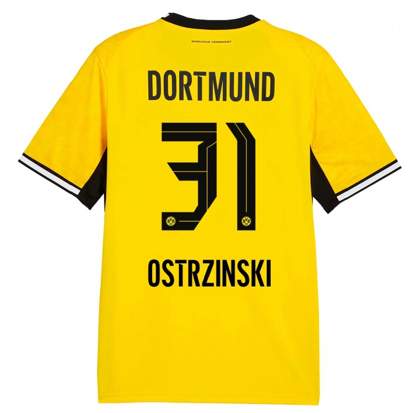 Danxen Dames Silas Ostrzinski #31 Geel Zwart Wit Thuisshirt Thuistenue 2026/27 T-Shirt