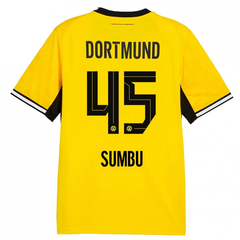 Danxen Dames Daniel Sumbu #45 Geel Zwart Wit Thuisshirt Thuistenue 2026/27 T-Shirt