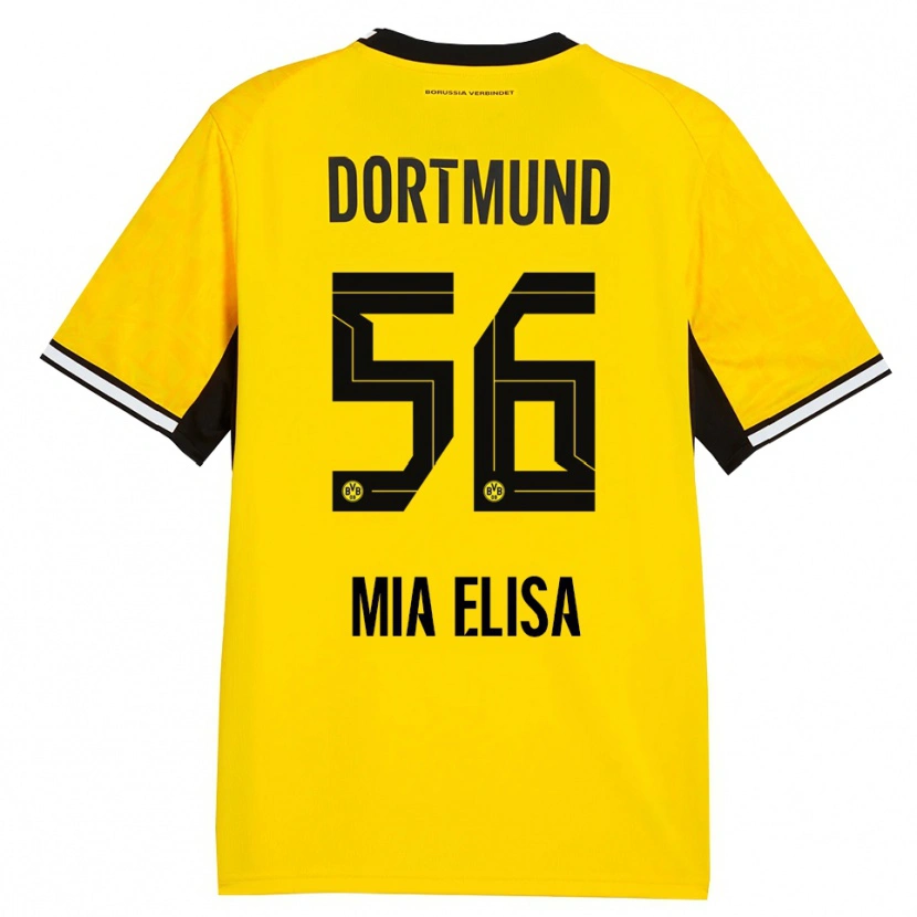 Danxen Dames Bomnuter Mia Elisa #56 Geel Zwart Wit Thuisshirt Thuistenue 2026/27 T-Shirt