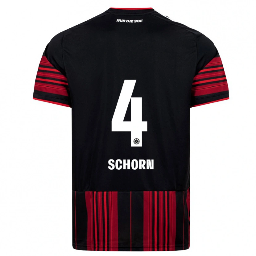 Danxen Dames Moritz Schorn #4 Zwart Rood Wit Thuisshirt Thuistenue 2026/27 T-Shirt