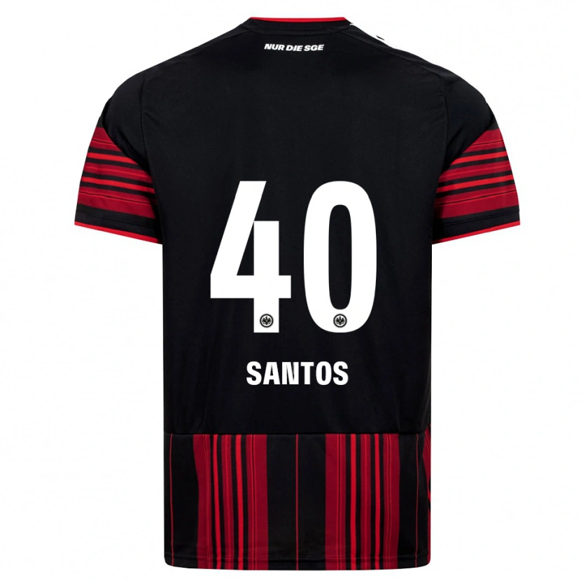 Danxen Dames Kauã Santos #40 Zwart Rood Wit Thuisshirt Thuistenue 2026/27 T-Shirt