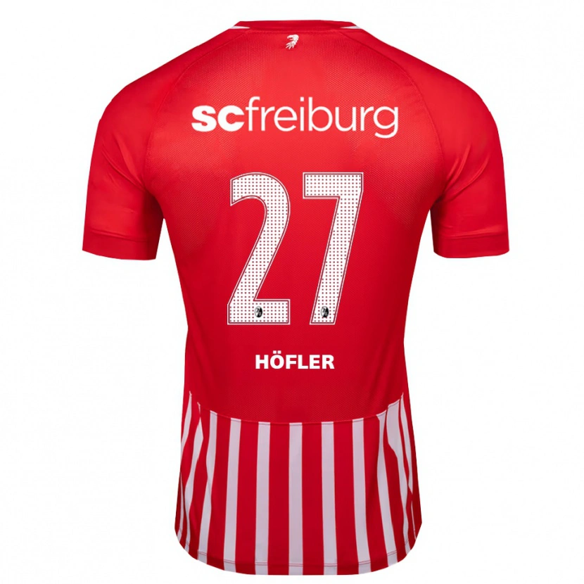 Danxen Dames Nicolas Höfler #27 Rood Wit Zwart Thuisshirt Thuistenue 2026/27 T-Shirt
