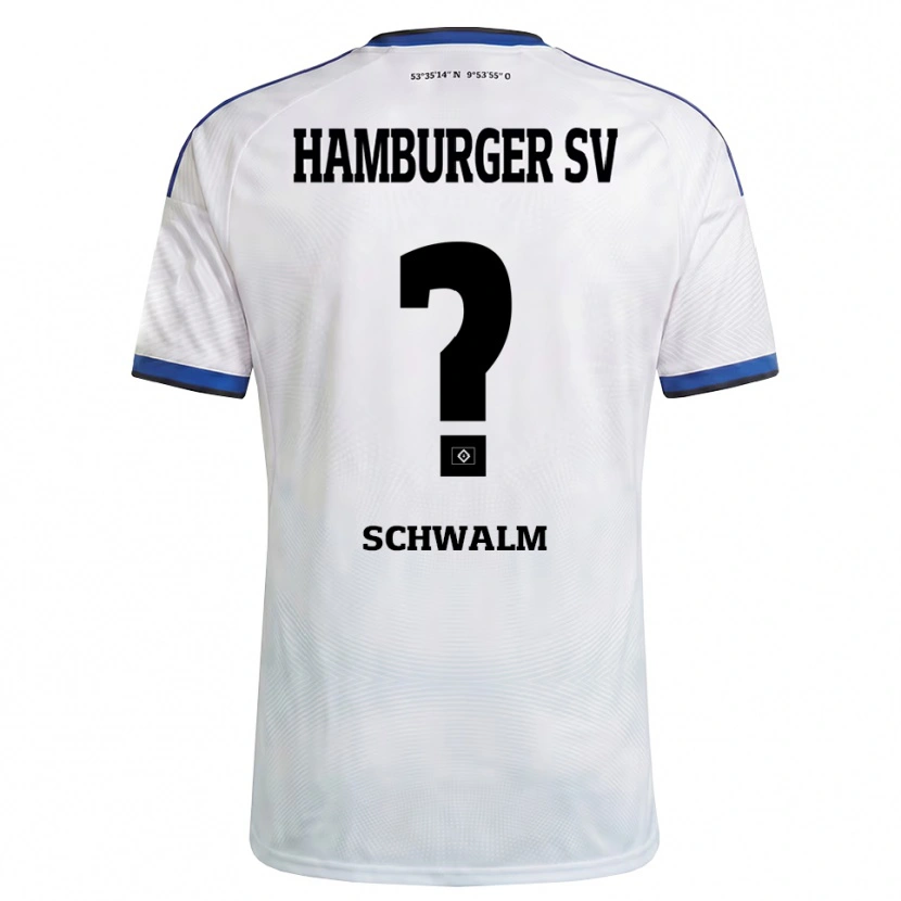 Danxen Dames Viktoria Schwalm #0 Wit Zwart Blauw Thuisshirt Thuistenue 2026/27 T-Shirt