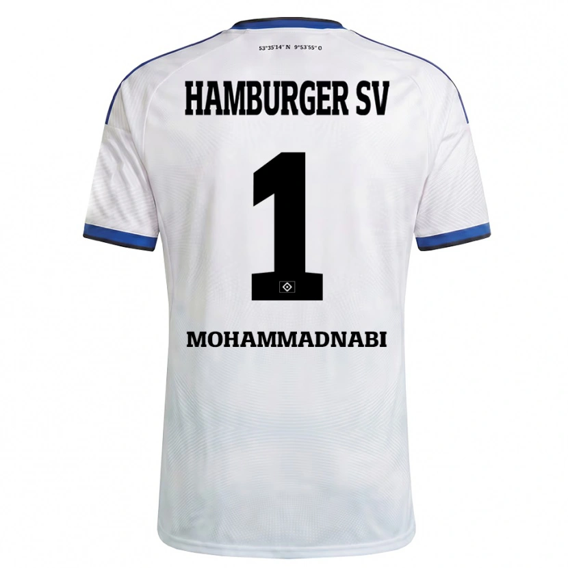 Danxen Dames Benjamin Mohammadnabi #1 Wit Zwart Blauw Thuisshirt Thuistenue 2026/27 T-Shirt