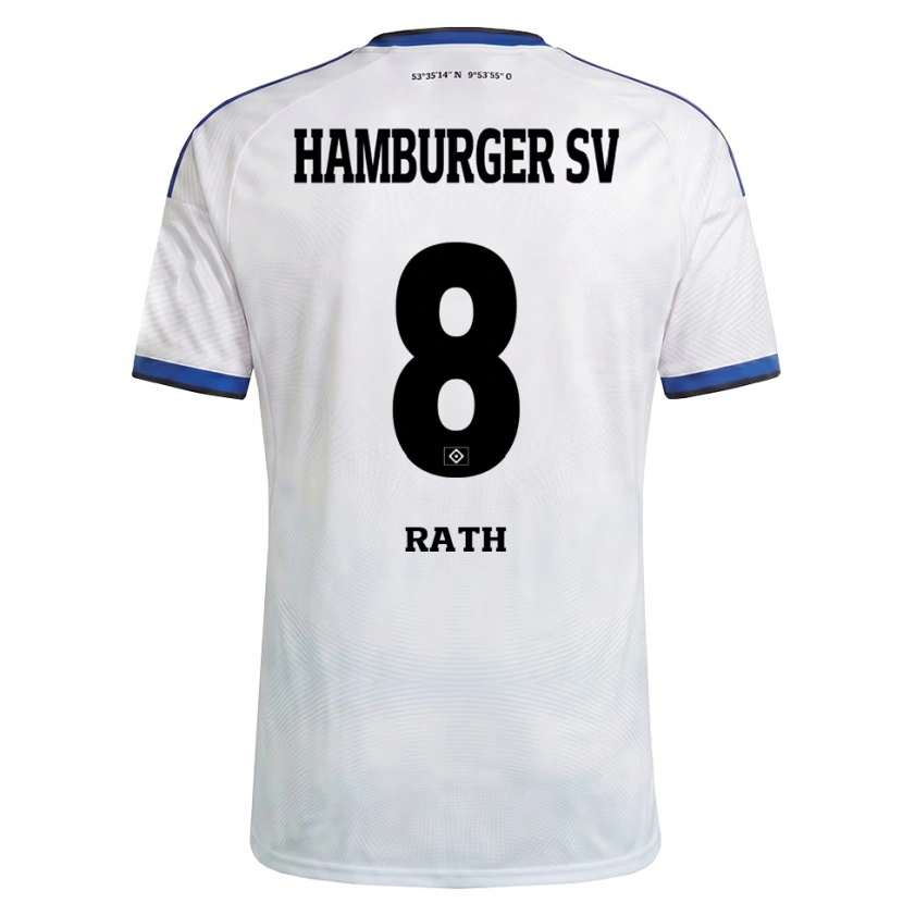 Danxen Dames Davis Rath #8 Wit Zwart Blauw Thuisshirt Thuistenue 2026/27 T-Shirt