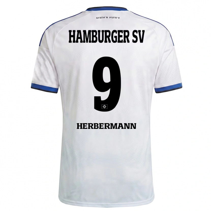 Danxen Dames Kevin Herbermann #9 Wit Zwart Blauw Thuisshirt Thuistenue 2026/27 T-Shirt