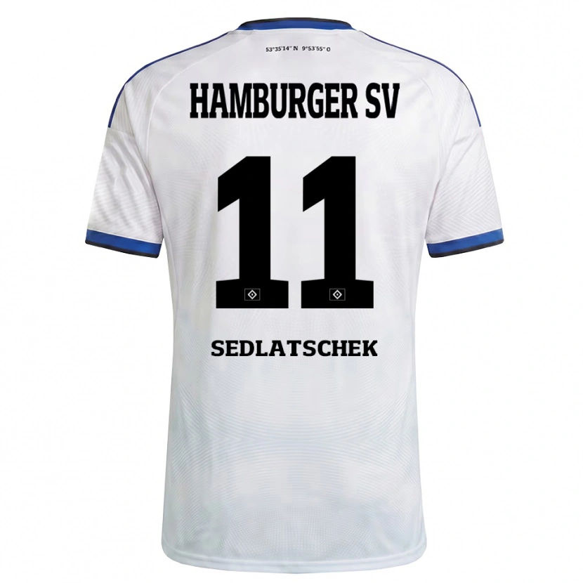 Danxen Dames Thierry Sedlatschek #11 Wit Zwart Blauw Thuisshirt Thuistenue 2026/27 T-Shirt
