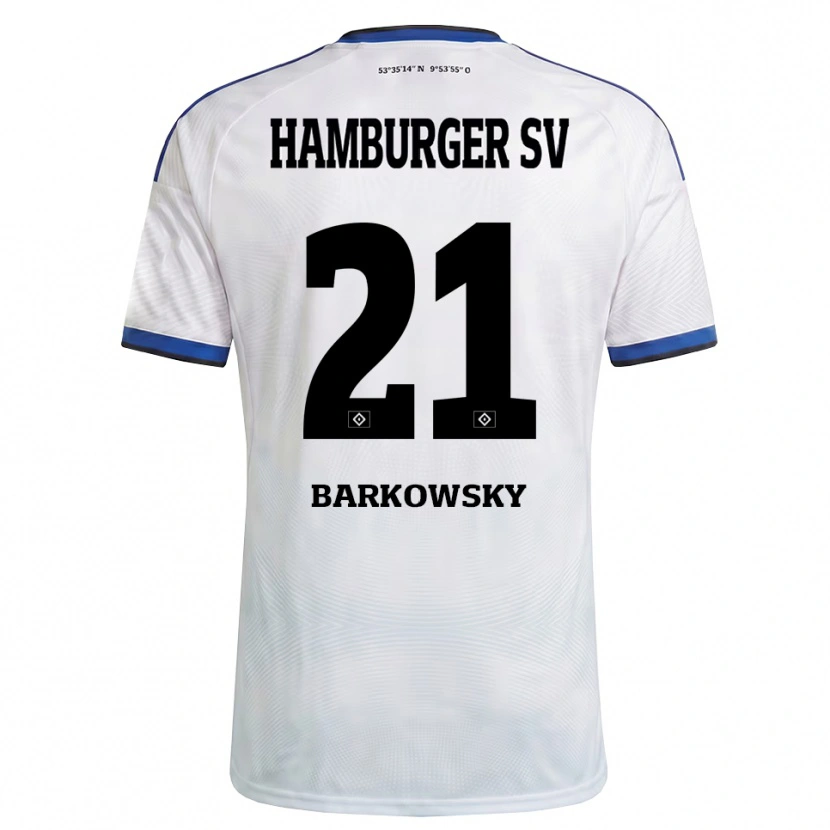 Danxen Dames Finn Barkowsky #21 Wit Zwart Blauw Thuisshirt Thuistenue 2026/27 T-Shirt