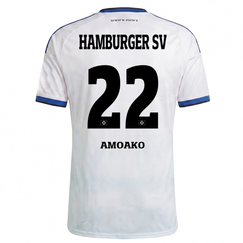Danxen Dames Kofi Amoako #22 Wit Zwart Blauw Thuisshirt Thuistenue 2026/27 T-Shirt