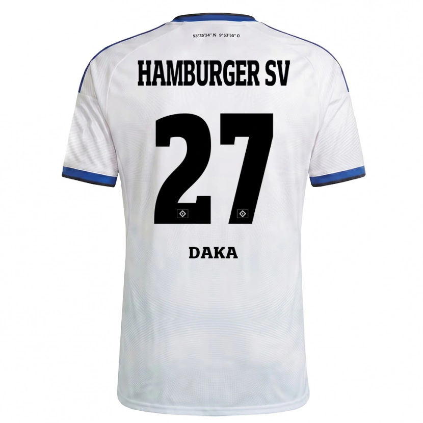 Danxen Dames Patson Daka #27 Wit Zwart Blauw Thuisshirt Thuistenue 2026/27 T-Shirt