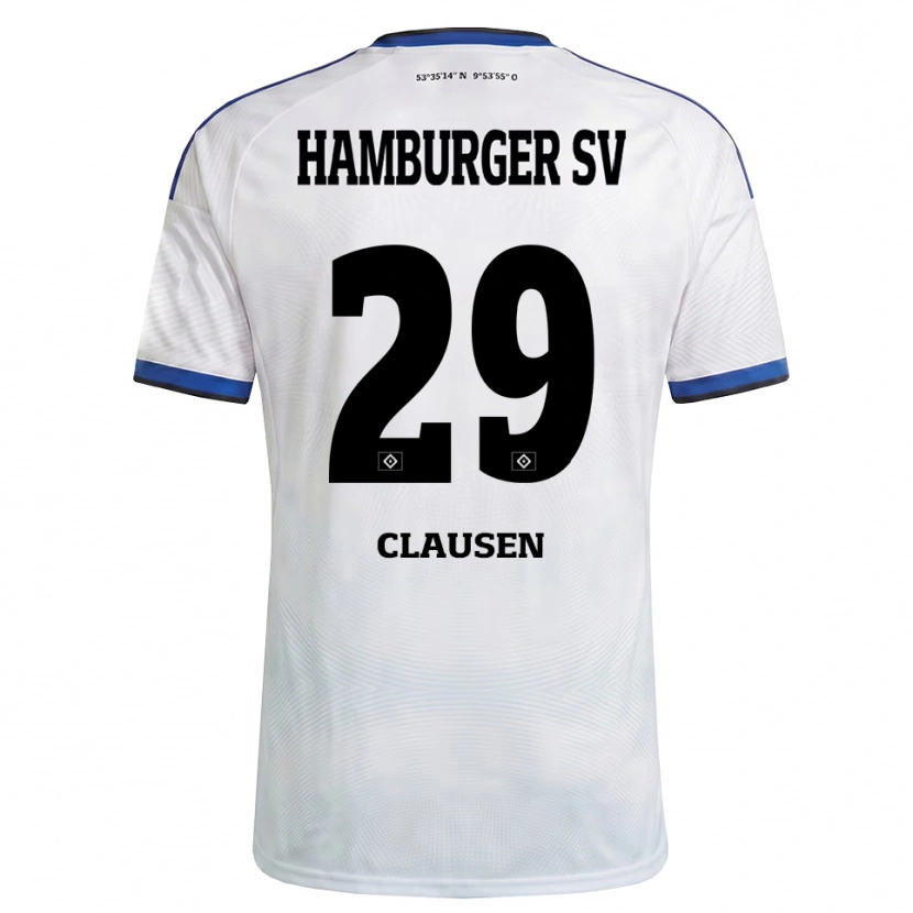 Danxen Dames Lina Clausen #29 Wit Zwart Blauw Thuisshirt Thuistenue 2026/27 T-Shirt