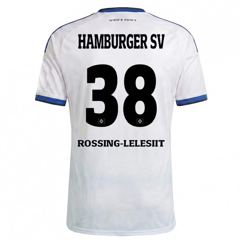 Danxen Dames Alexander Røssing-Lelesiit #38 Wit Zwart Blauw Thuisshirt Thuistenue 2026/27 T-Shirt