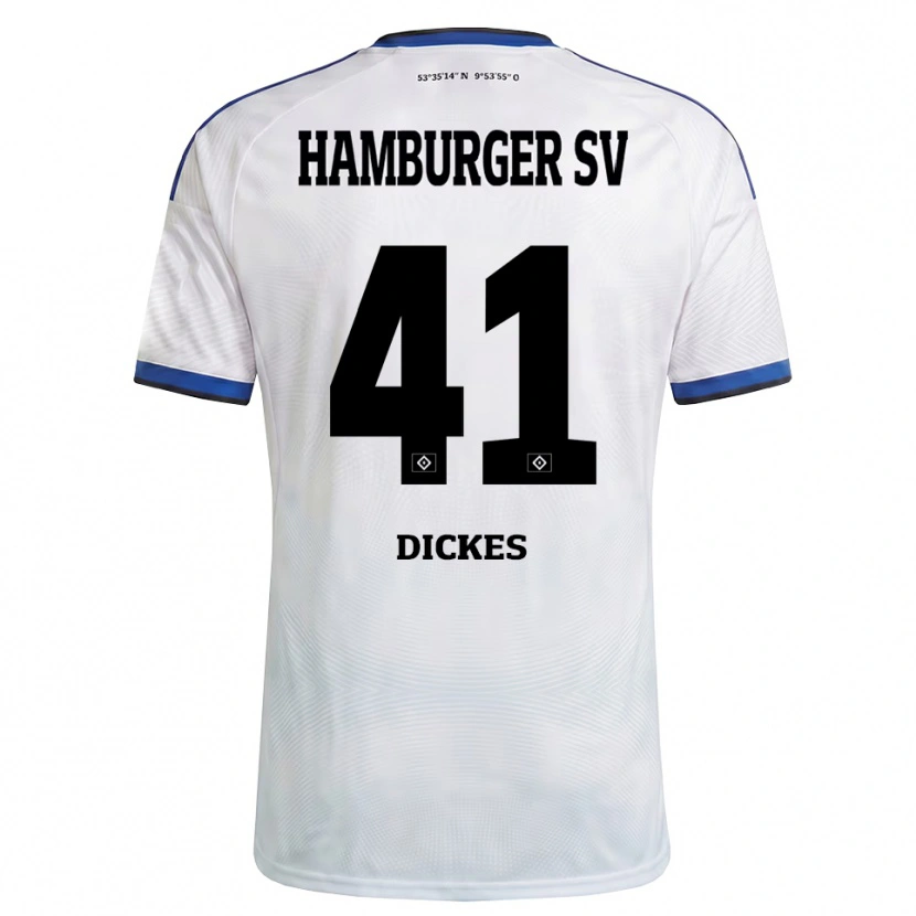 Danxen Dames Fernando Dickes #41 Wit Zwart Blauw Thuisshirt Thuistenue 2026/27 T-Shirt
