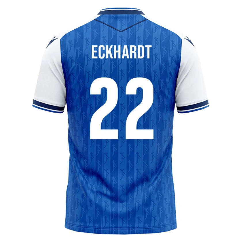 Danxen Dames Aaron Eckhardt #22 Koninklijk Blauw Wit Thuisshirt Thuistenue 2026/27 T-Shirt