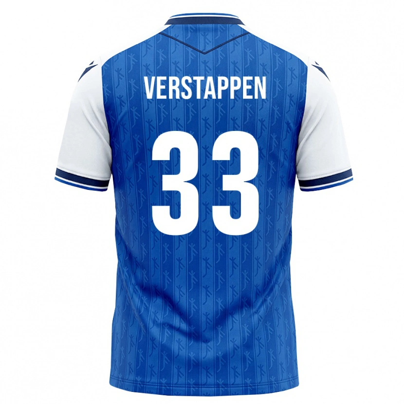 Danxen Dames Eric Verstappen #33 Koninklijk Blauw Wit Thuisshirt Thuistenue 2026/27 T-Shirt