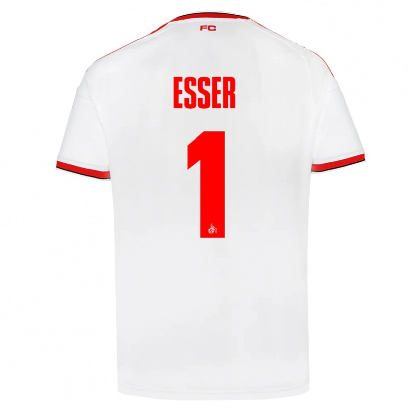 Danxen Dames Jacob Esser #1 Wit Rood Zwart Thuisshirt Thuistenue 2026/27 T-Shirt