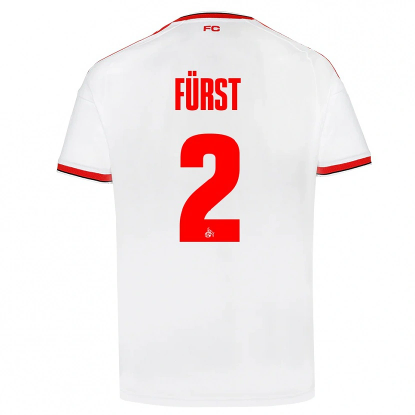 Danxen Dames David Fürst #2 Wit Rood Zwart Thuisshirt Thuistenue 2026/27 T-Shirt