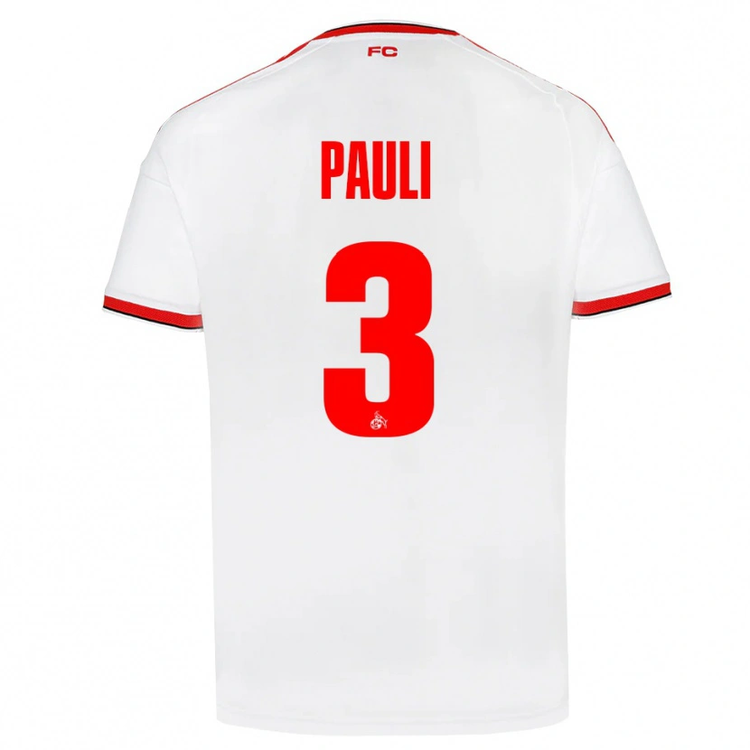 Danxen Dames Julian Pauli #3 Wit Rood Zwart Thuisshirt Thuistenue 2026/27 T-Shirt