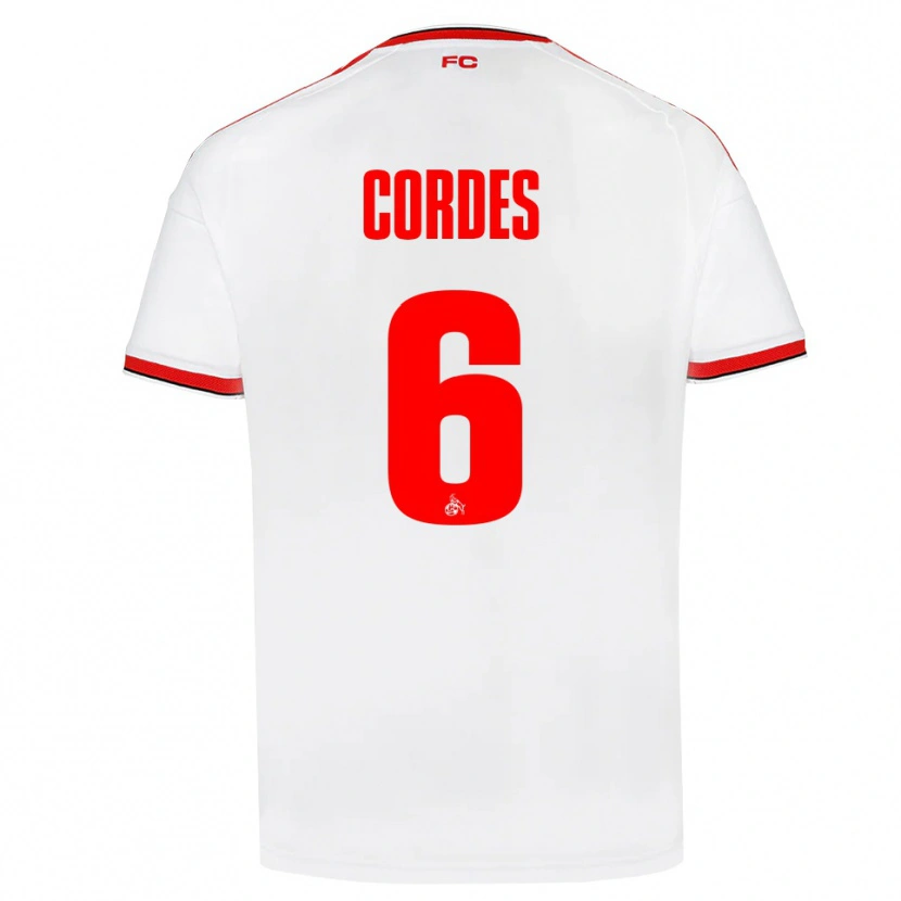Danxen Dames Lotta Cordes #6 Wit Rood Zwart Thuisshirt Thuistenue 2026/27 T-Shirt