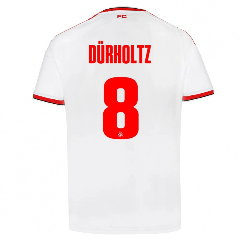 Danxen Dames Luca Dürholtz #8 Wit Rood Zwart Thuisshirt Thuistenue 2026/27 T-Shirt