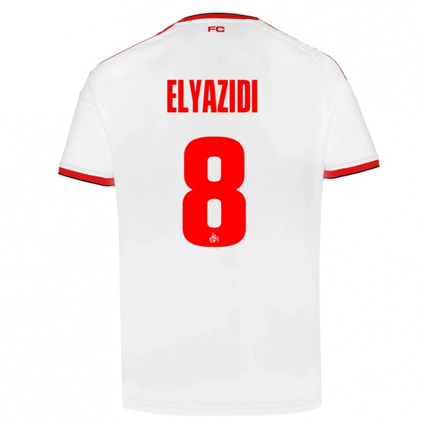 Danxen Dames Ilias Elyazidi #8 Wit Rood Zwart Thuisshirt Thuistenue 2026/27 T-Shirt