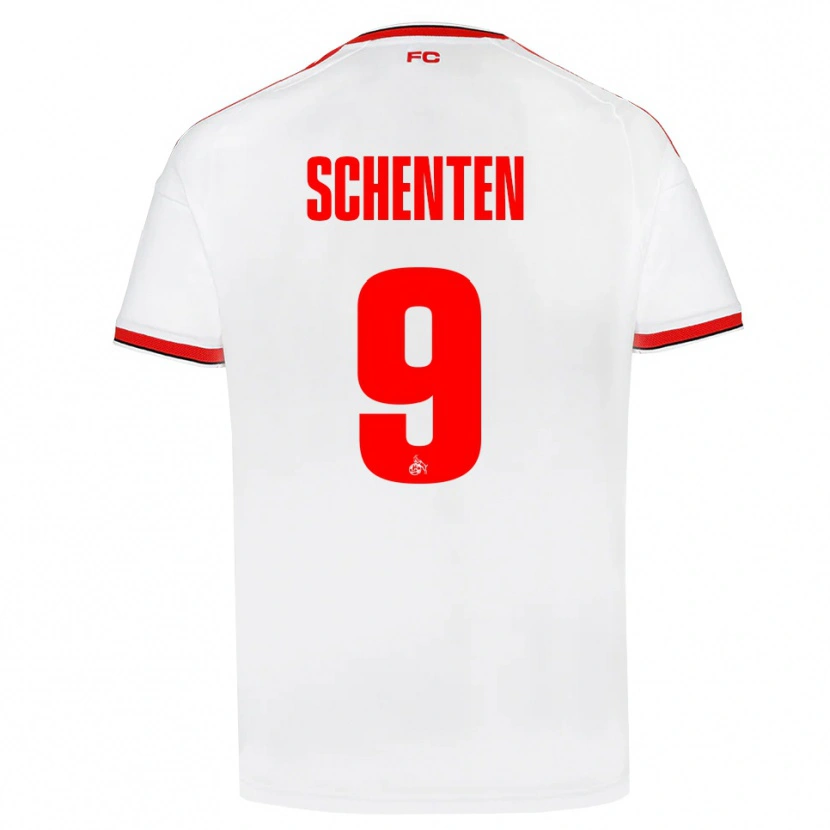 Danxen Dames Fynn Schenten #9 Wit Rood Zwart Thuisshirt Thuistenue 2026/27 T-Shirt