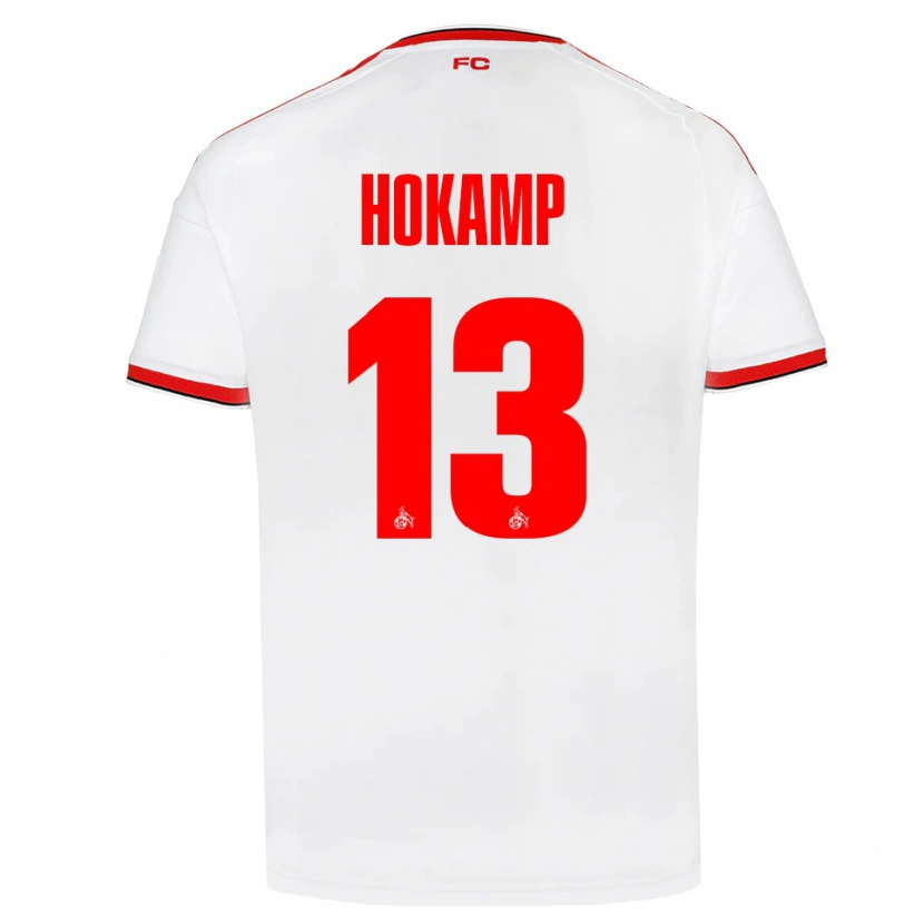 Danxen Dames Merle Hokamp #13 Wit Rood Zwart Thuisshirt Thuistenue 2026/27 T-Shirt