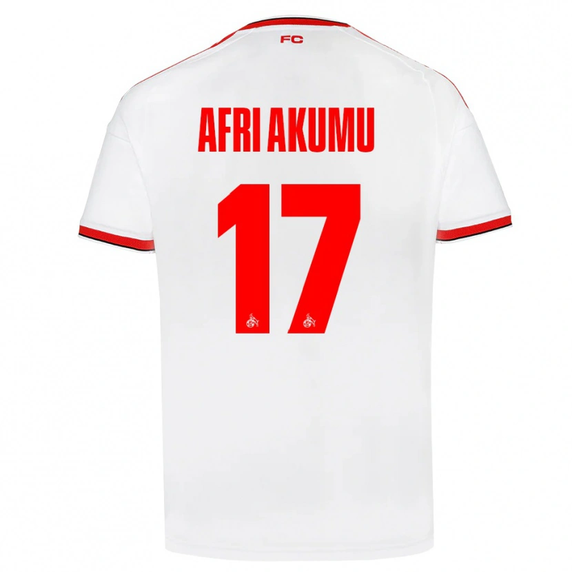 Danxen Dames Maik Afri Akumu #17 Wit Rood Zwart Thuisshirt Thuistenue 2026/27 T-Shirt