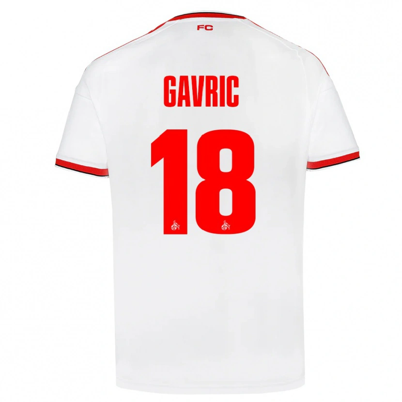 Danxen Dames Andrea Gavrić #18 Wit Rood Zwart Thuisshirt Thuistenue 2026/27 T-Shirt