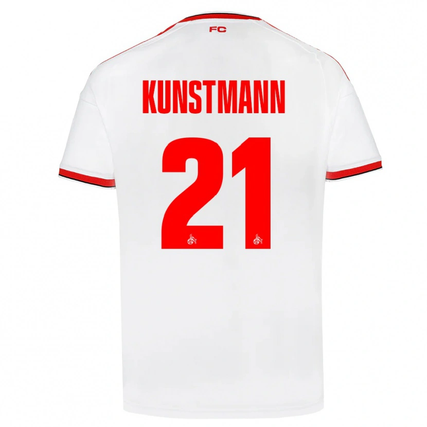 Danxen Dames Jonas Kunstmann #21 Wit Rood Zwart Thuisshirt Thuistenue 2026/27 T-Shirt