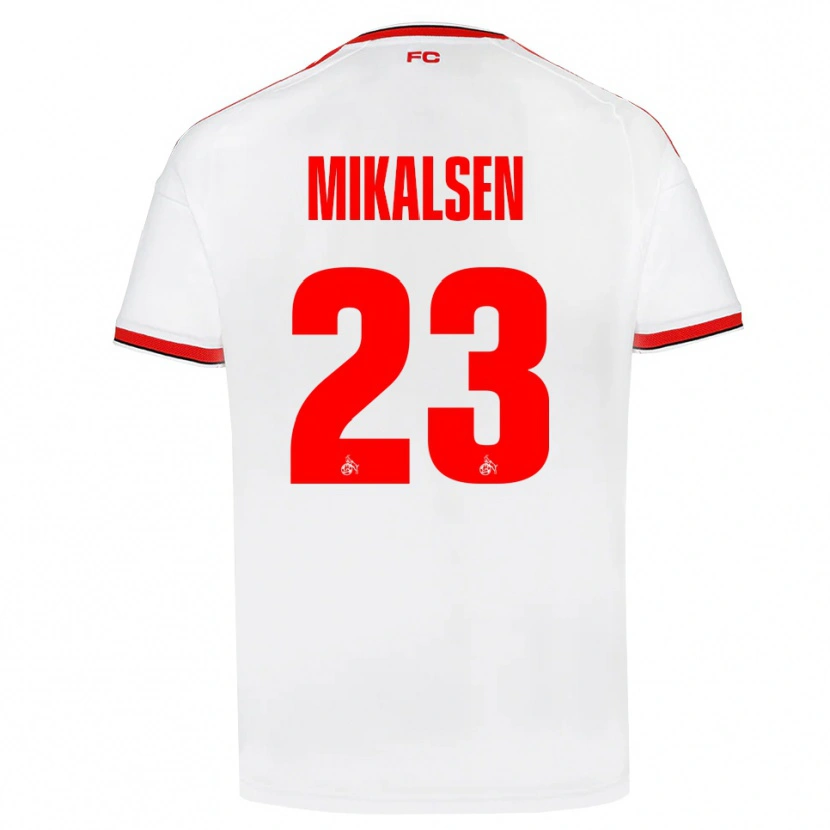 Danxen Dames Aurora Mikalsen #23 Wit Rood Zwart Thuisshirt Thuistenue 2026/27 T-Shirt