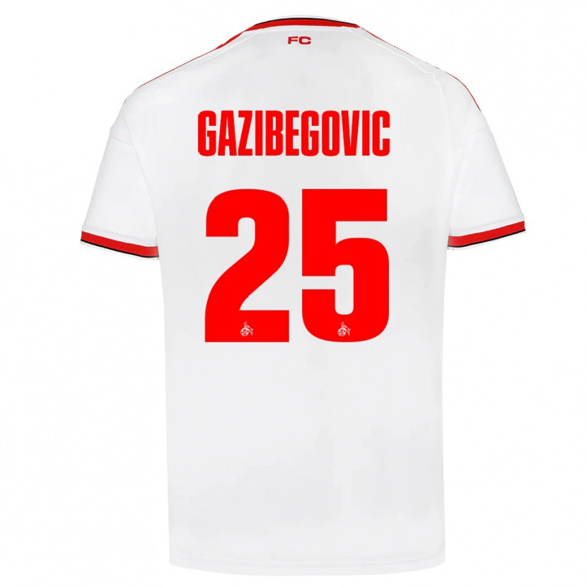 Danxen Dames Jusuf Gazibegovic #25 Wit Rood Zwart Thuisshirt Thuistenue 2026/27 T-Shirt
