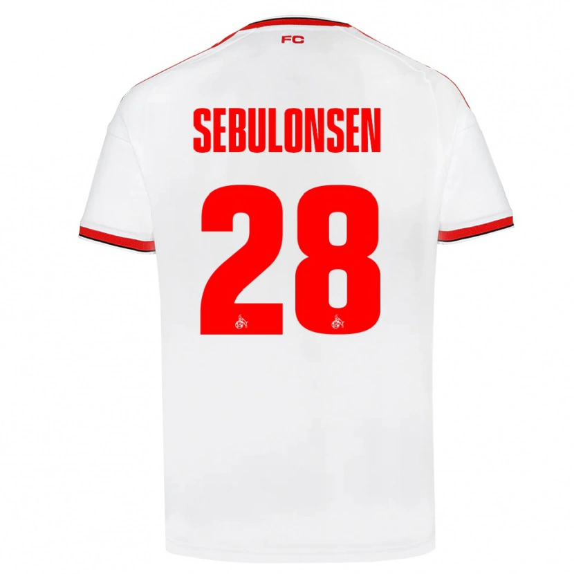 Danxen Dames Sebastian Sebulonsen #28 Wit Rood Zwart Thuisshirt Thuistenue 2026/27 T-Shirt