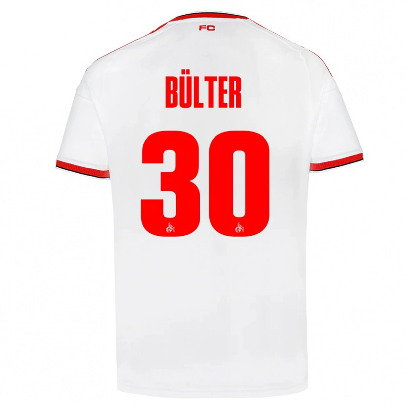 Danxen Dames Marius Bülter #30 Wit Rood Zwart Thuisshirt Thuistenue 2026/27 T-Shirt